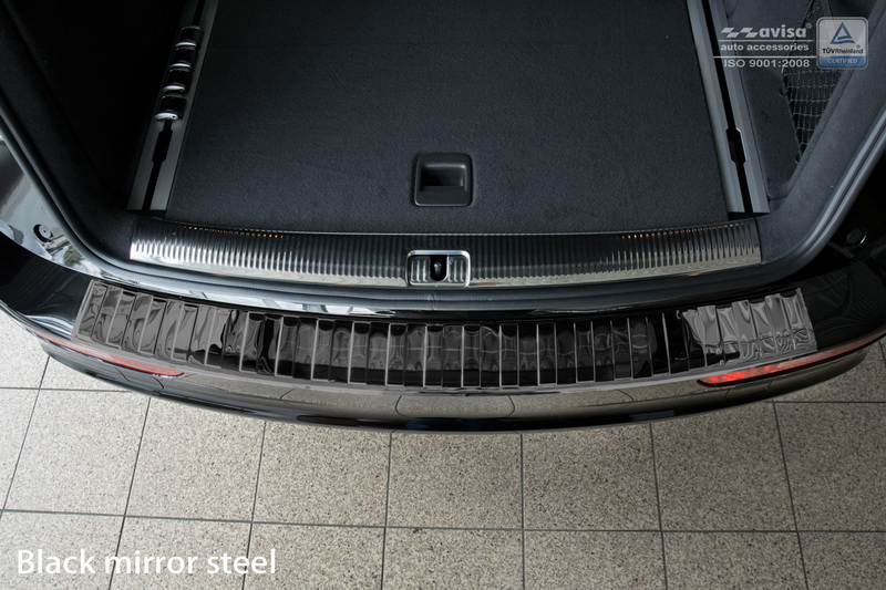 für | Audi Partsdealer passend schwarz Abkantung mit hochglanz Q5 Edelstahl 8R Ladekantenschutz