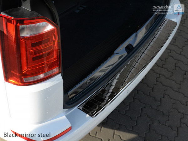 Ladekantenschutz mit Abkantung Edelstahl schwarz hochglanz für VW T6/ T6.1 #10607