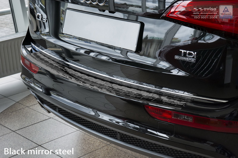 hochglanz Partsdealer Abkantung schwarz 8R Q5 passend Audi | für Ladekantenschutz mit Edelstahl